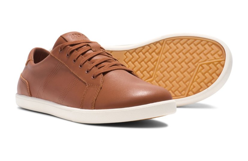 Pánské kožené barefoot tenisky Xero Shoes Dillon Leather - Mocha/Bisque