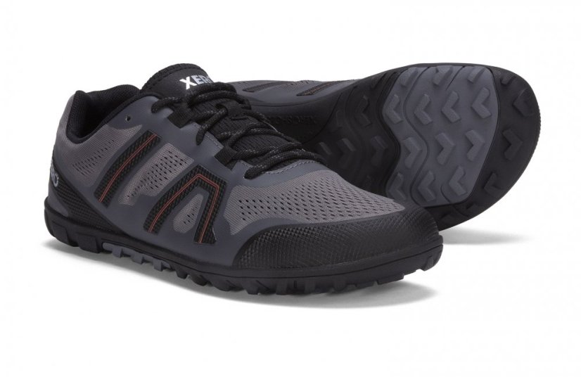 Pánské trailové barefoot boty Xero Shoes Mesa Trail II - Steel Gray/Orange - Velikost: 44,5
