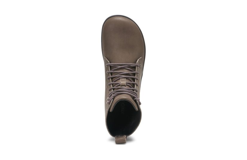 VÝPRODEJ Dámské kožené barefoot kotníkové boty Xero Shoes Breckenridge - Šedo-hnědá