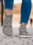 Unisex kožené barefoot kotníkové boty Be Lenka Synergy - Peble - Barva: Peble Grey, Velikost: 44