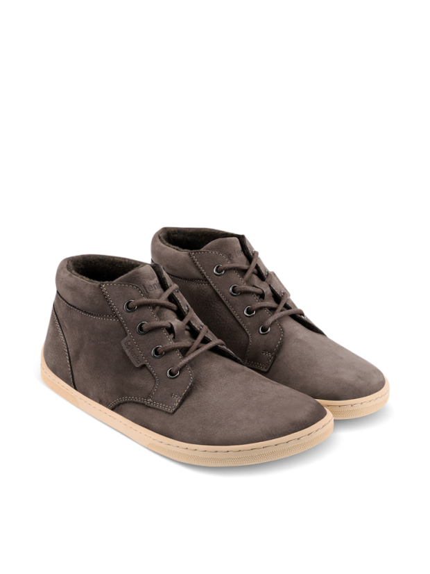 Unisex kotníkové barefoot boty Be Lenka Synergy Fleece - Chocolate a Beige - Barva: Chocolate a Beige Synergy, Velikost: 42