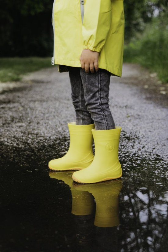 Dětské barefoot gumáky Be Lenka Pudds - Yellow - Barva: Yellow Pudds, Velikost: 31
