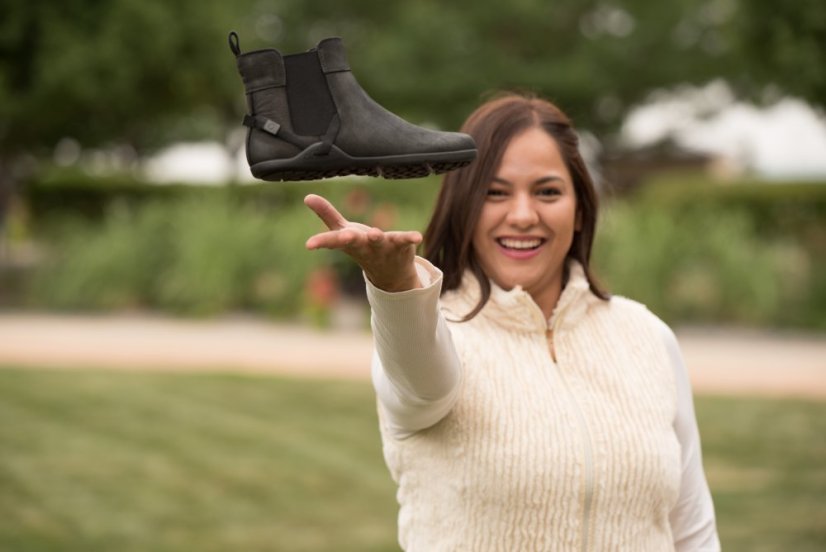 VÝPRODEJ Dámské kožené barefoot chelsea boty Xero Shoes Tari - Black - Velikost: 38,5
