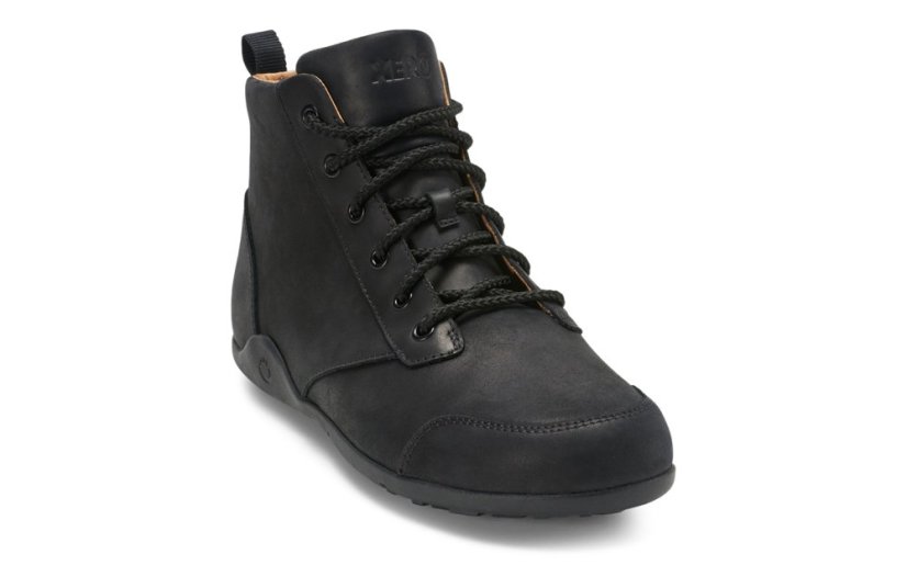 VÝPRODEJ Pánské kožené barefoot kotníkové boty Xero Shoes Denver Leather - Barva: Lined Black, Velikost: 44,5