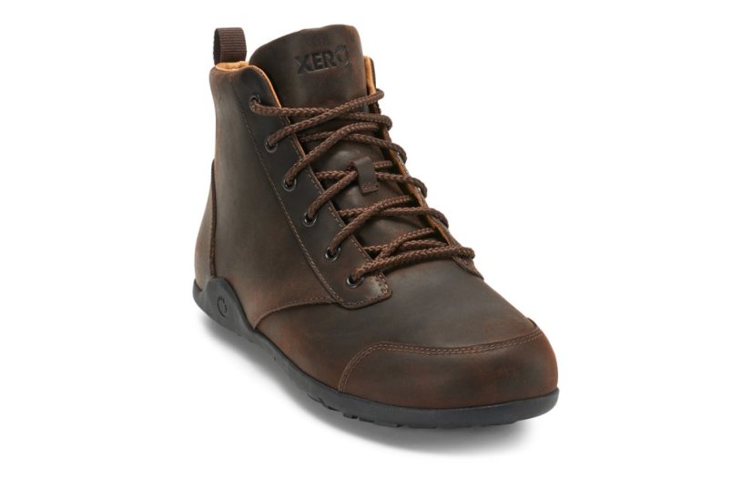VÝPRODEJ Pánské kožené barefoot kotníkové boty Xero Shoes Denver Leather - Barva: Lined Black, Velikost: 44,5