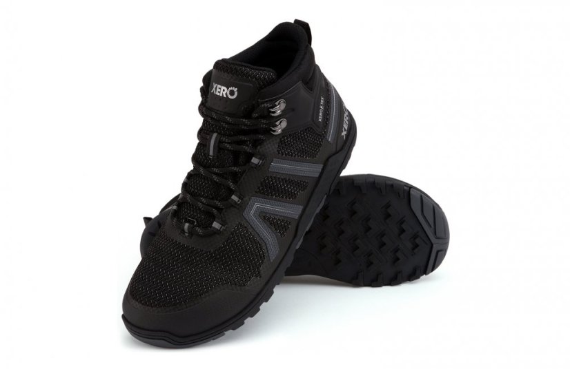 XERO Xcursion Fusion – Pánské turistické barefoot boty s membránou - Barva: Black Titanium, Velikost: 40