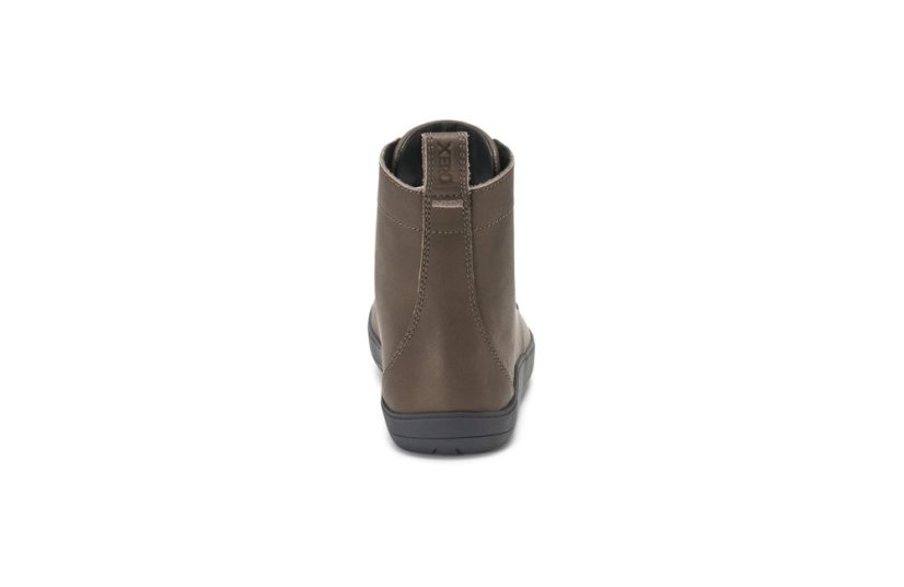 VÝPRODEJ Dámské kožené barefoot kotníkové boty Xero Shoes Breckenridge - Šedo-hnědá