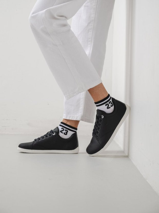Unisex kožené barefoot tenisky Be Lenka Core - Black - Barva: Black Core, Velikost: 39