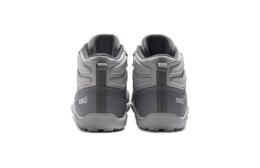 VÝPRODEJ Dámské turistické barefoot boty Xero Shoes Scrambler Trail Mid - Alloy Steel Gray