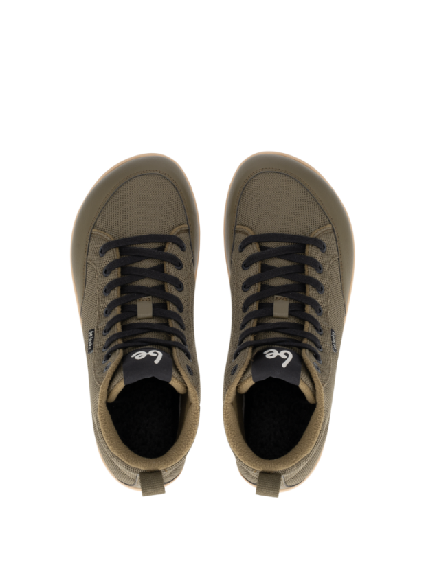 Unisex zateplené barefoot tenisky Be Lenka Rebound Thermo - Army Green