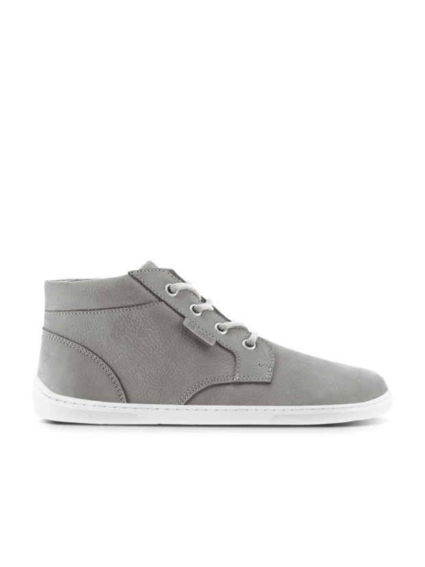 Unisex kožené barefoot kotníkové boty Be Lenka Synergy - Peble - Barva: Peble Grey, Velikost: 44
