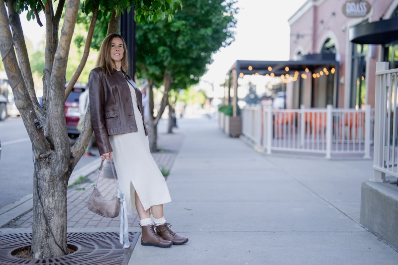 VÝPRODEJ Dámské kožené barefoot kotníkové boty Xero Shoes Breckenridge - Hnědá - Velikost: 37