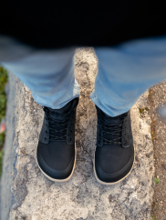 DOPRODEJ Unisex zimní barefoot boty Be Lenka ArcticEdge - Charcoal Black