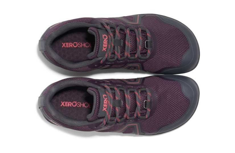 Dámské voděodolné trailové barefoot boty Xero Shoes Mesa Trail WP - Plum Perfect/Sunset Coral - Velikost: 41,5