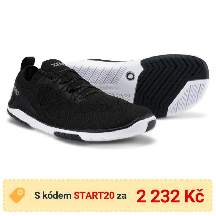 XERO Nexus Knit WOMEN ČERNO/BÍLÉ - dámské barefoot tenisky pro volný čas