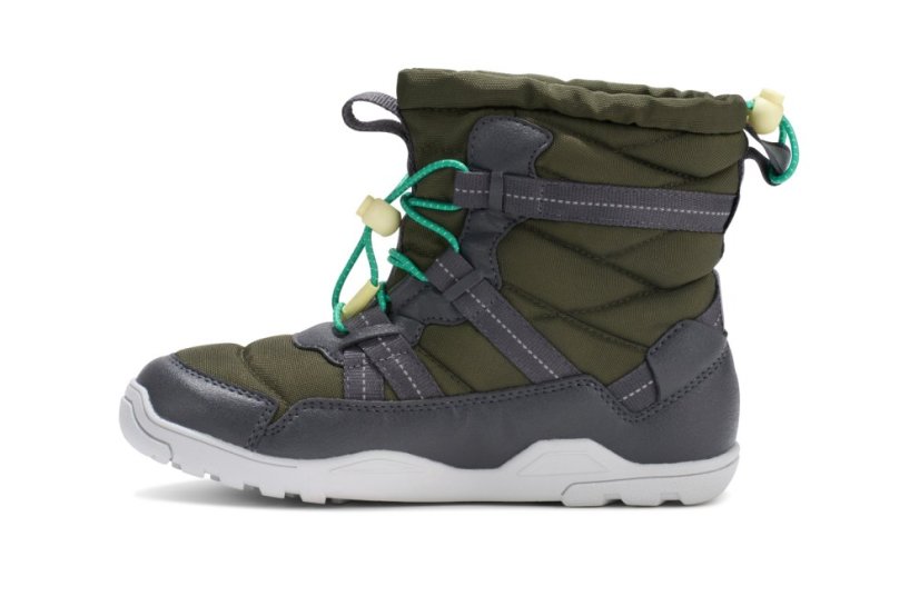 DOPRODEJ Dětské zimní barefoot boty Xero Shoes Alpine Pull On - Army Green