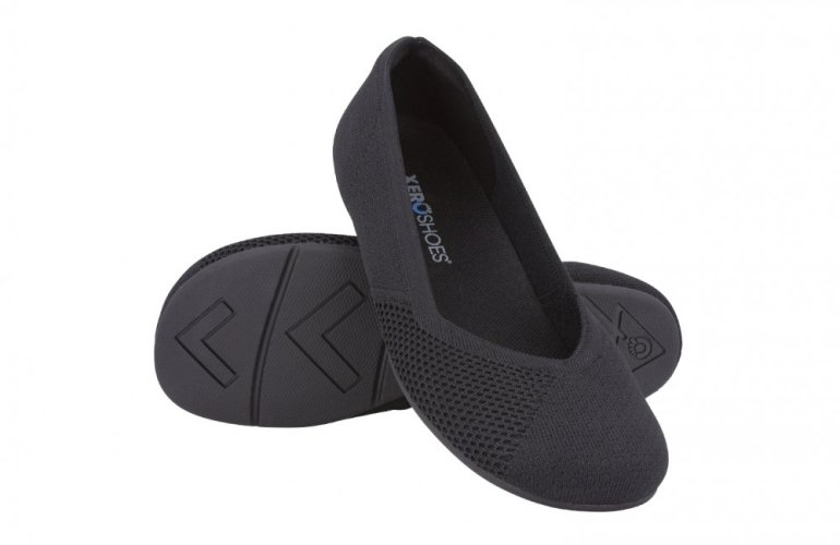 XERO Phoenix Knit - dámské barefoot baleríny - Barva: Černá, Velikost: 37