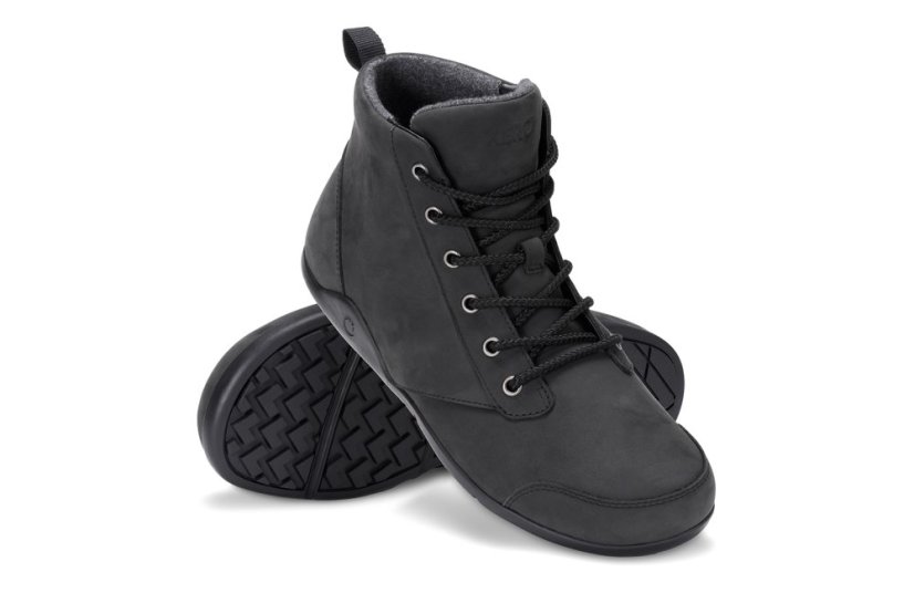 VÝPRODEJ Pánské zateplené kožené barefoot kotníkové boty Xero Shoes Denver - Barva: Black Denver Leather, Velikost: 46