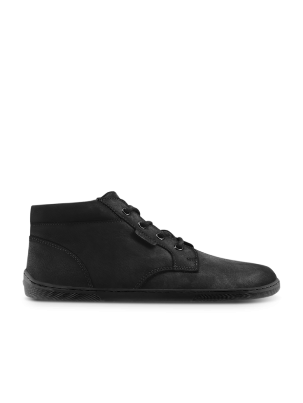 Unisex kotníkové barefoot boty Be Lenka Synergy Fleece - All Black - Barva: All Black Fleece, Velikost: 37