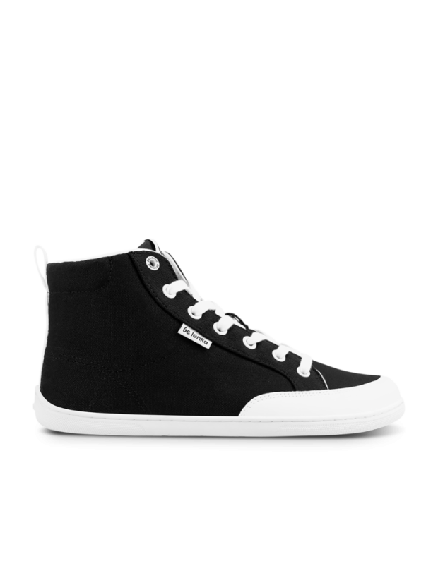 Unisex kotníkové barefoot tenisky Be Lenka Rebound High Top - Black White - Barva: Black White Rebound HT, Velikost: 47