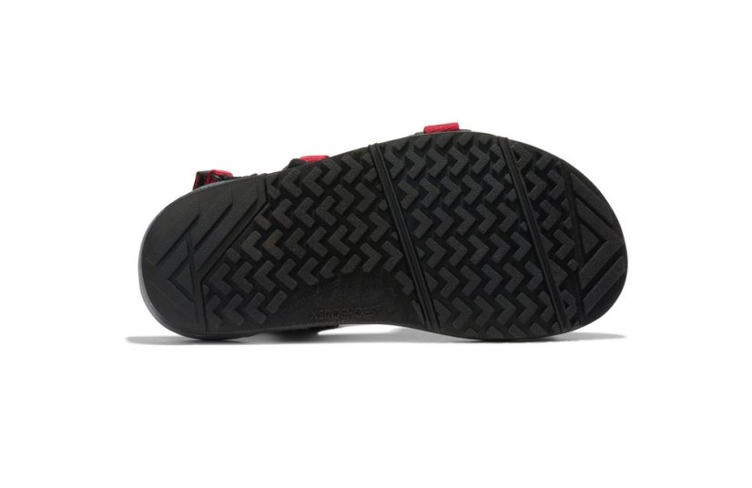 Dětské barefoot sandály Xero Shoes Z-Trail Big Kids - Charcoal Red Pepper