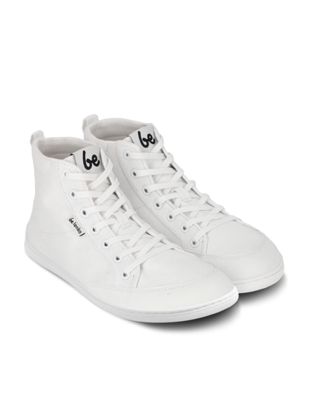 Unisex kotníkové barefoot tenisky Be Lenka Rebound High Top - White