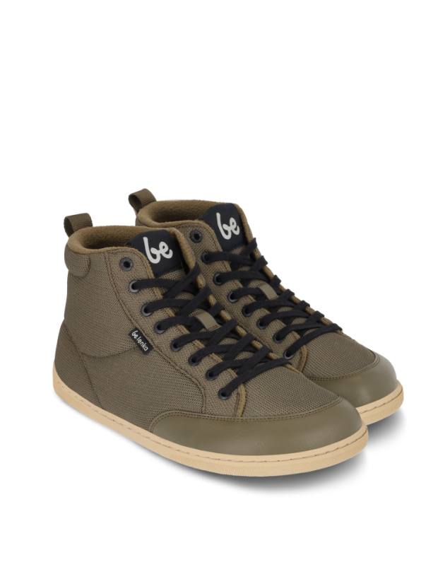 Unisex zateplené barefoot tenisky Be Lenka Rebound Thermo - Army Green