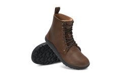 VÝPRODEJ Dámské kožené barefoot kotníkové boty Xero Shoes Breckenridge - Hnědá