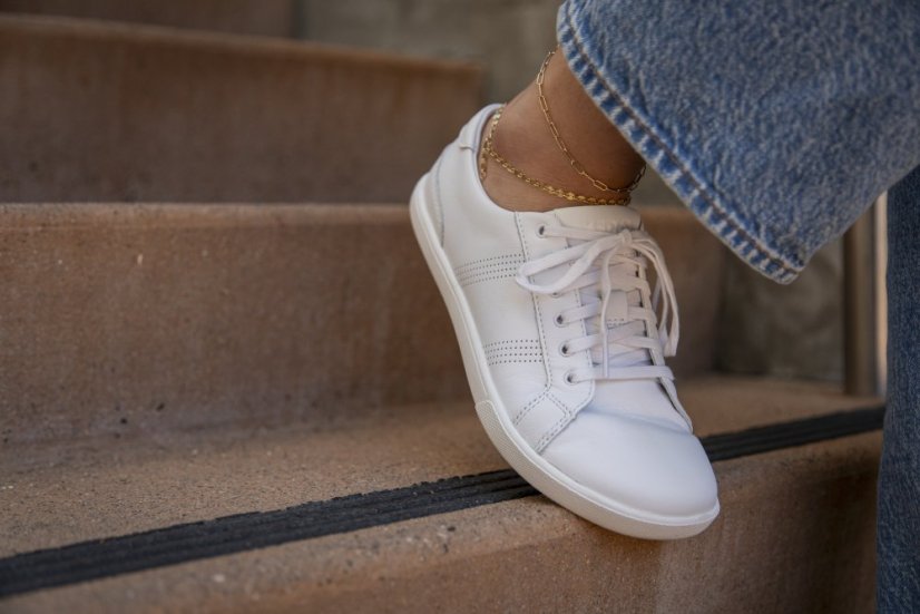 Dámské kožené barefoot tenisky Xero Shoes Dillon Leather - White - Velikost: 39,5