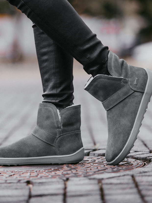 DOPRODEJ Dámské zimní barefoot boty Be Lenka Polaris - All Grey - Barva: All Grey Polaris, Velikost: 38