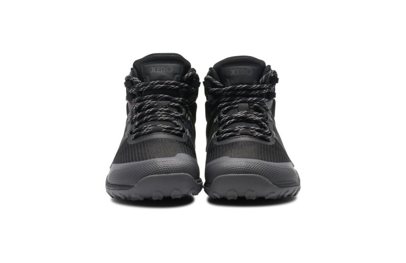 Dámské voděodolné turistické barefoot boty Xero Shoes Scrambler Trail Mid WP - Black Asphalt