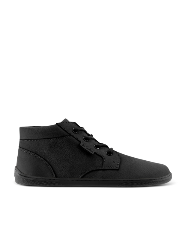 Unisex kožené barefoot kotníkové boty Be Lenka Synergy - All Black - Barva: All Black Synergy, Velikost: 42