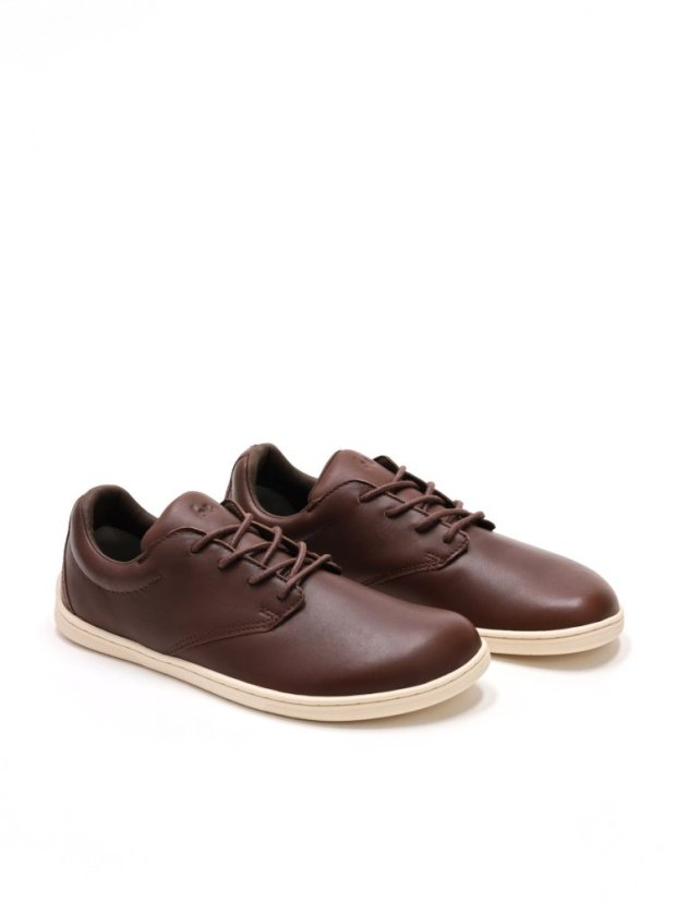 Unisex kožené barefoot tenisky Be Lenka Cityscape - Dark Brown - Barva: Dark brown Cityscape, Velikost: 43