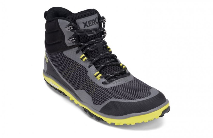 XERO Scrambler Mid MEN - pánská turistická barefoot obuv s podrážkou Michelin Fiberlite - Barva: Steel Grey Sulfur, Velikost: 44