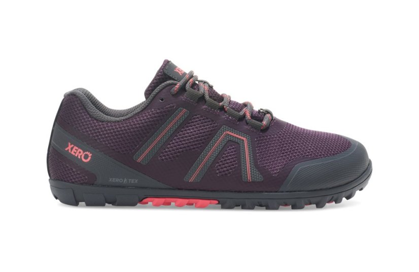 Dámské voděodolné trailové barefoot boty Xero Shoes Mesa Trail WP - Plum Perfect/Sunset Coral - Velikost: 41,5