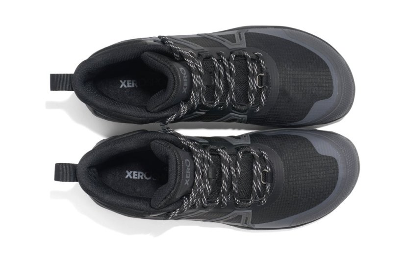 Dámské voděodolné turistické barefoot boty Xero Shoes Scrambler Trail Mid WP - Black Asphalt