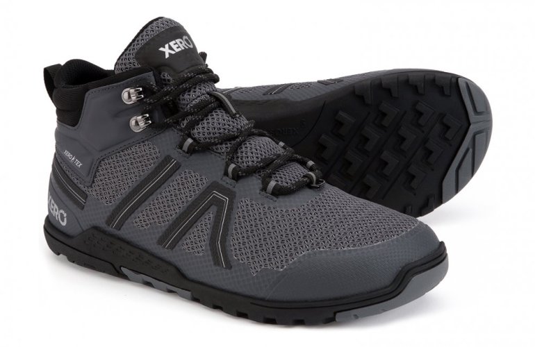 XERO Xcursion Fusion – Pánské turistické barefoot boty s membránou - Barva: Black Titanium, Velikost: 41