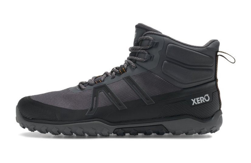 VÝPRODEJ Pánské turistické barefoot boty Xero Shoes Scrambler Trail Mid - Aspahlt Black