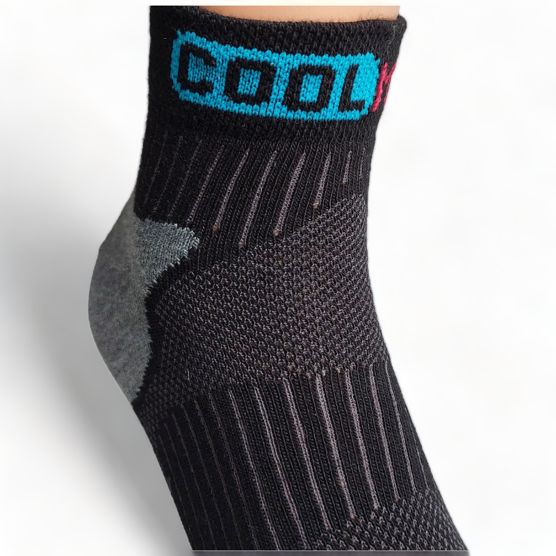 KS CoolMax - chladivé běžecké ponožky - Barva: šedo-černá, Velikost: 39-41