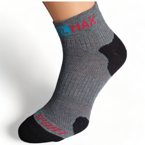 KS CoolMax - chladivé běžecké ponožky - Barva: šedo-černá, Velikost: 37-38
