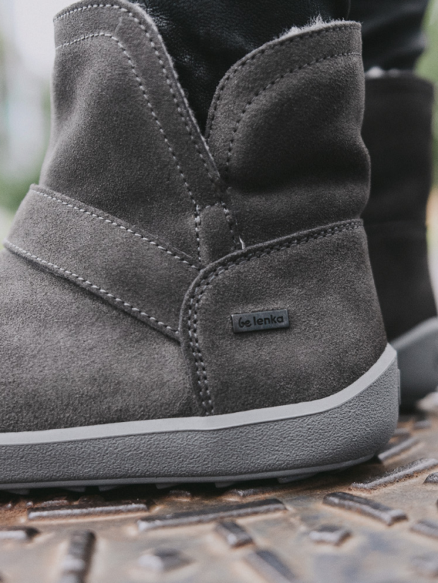 DOPRODEJ Dámské zimní barefoot boty Be Lenka Polaris - All Grey - Barva: All Grey Polaris, Velikost: 38